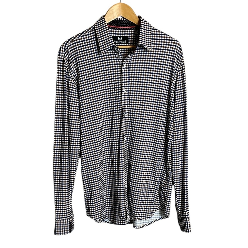 Buttercloth icy cotton Regular fit long sleeve button up shirt L